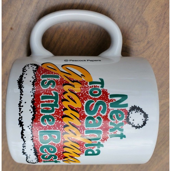 Coffee Mug Next to Santa Grandma is the Best Humorous Christmas Grandmother Gift - Picture 4 of 8